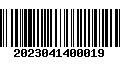 Código de Barras 2023041400019