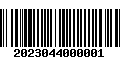 Código de Barras 2023044000001