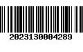 Código de Barras 2023130004289