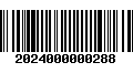 Código de Barras 2024000000288