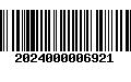 Código de Barras 2024000006921