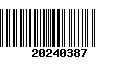 Código de Barras 20240387