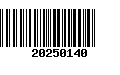 Código de Barras 20250140