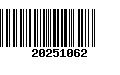 Código de Barras 20251062