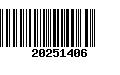 Código de Barras 20251406