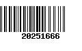 Código de Barras 20251666