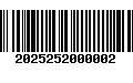 Código de Barras 2025252000002