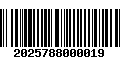 Código de Barras 2025788000019