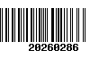 Código de Barras 20260286