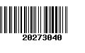 Código de Barras 20273040