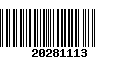 Código de Barras 20281113