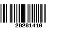 Código de Barras 20281410