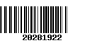 Código de Barras 20281922