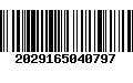 Código de Barras 2029165040797