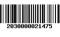 Código de Barras 2030000021475