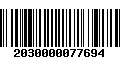 Código de Barras 2030000077694