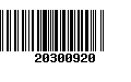 Código de Barras 20300920