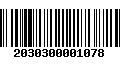 Código de Barras 2030300001078