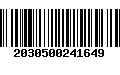 Código de Barras 2030500241649