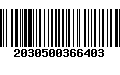 Código de Barras 2030500366403