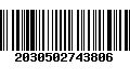 Código de Barras 2030502743806