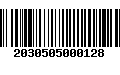 Código de Barras 2030505000128