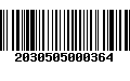 Código de Barras 2030505000364