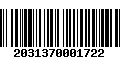 Código de Barras 2031370001722