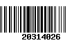 Código de Barras 20314026