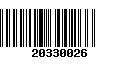 Código de Barras 20330026