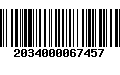 Código de Barras 2034000067457