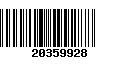 Código de Barras 20359928