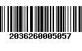 Código de Barras 2036260005057