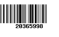 Código de Barras 20365998