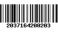 Código de Barras 2037164200203