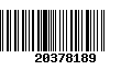 Código de Barras 20378189