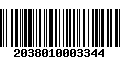 Código de Barras 2038010003344