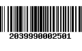 Código de Barras 2039990002501