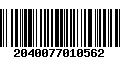 Código de Barras 2040077010562