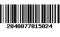 Código de Barras 2040077015024