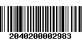 Código de Barras 2040200002983