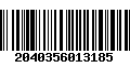 Código de Barras 2040356013185