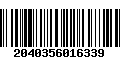 Código de Barras 2040356016339