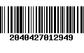 Código de Barras 2040427012949