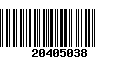 Código de Barras 20405038