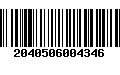 Código de Barras 2040506004346