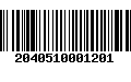 Código de Barras 2040510001201