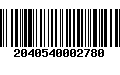 Código de Barras 2040540002780