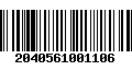 Código de Barras 2040561001106