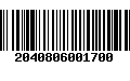 Código de Barras 2040806001700